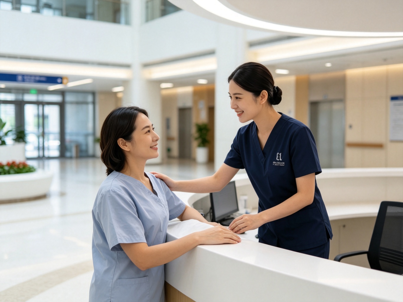 Hospital check-in lobby