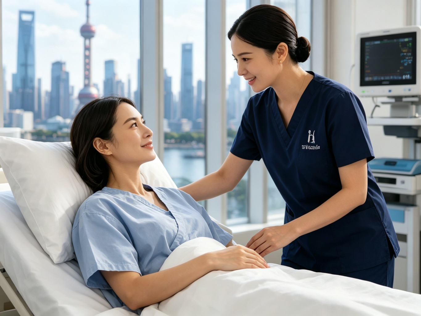 Doctor consulting patient discharge