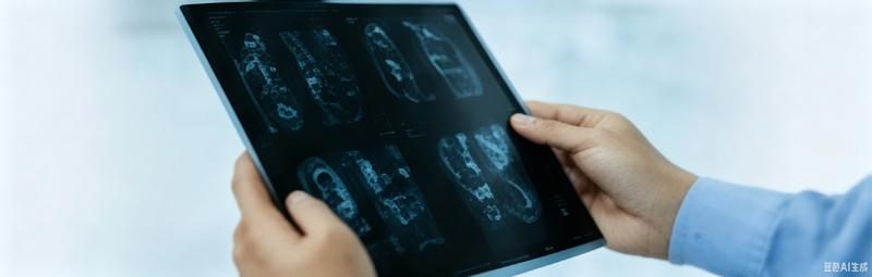 Doctor reviewing X-ray images